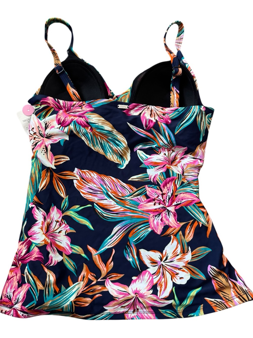 Krista Sport by Christina NWT Tankini Top S Tropical Floral Bust Enhancer - Picture 8 of 10